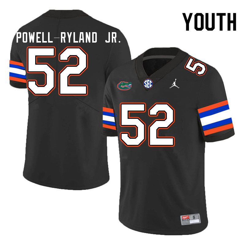 Youth #52 Antwaun Powell-Ryland Jr. Florida Gators College Football Jerseys Stitched-Black